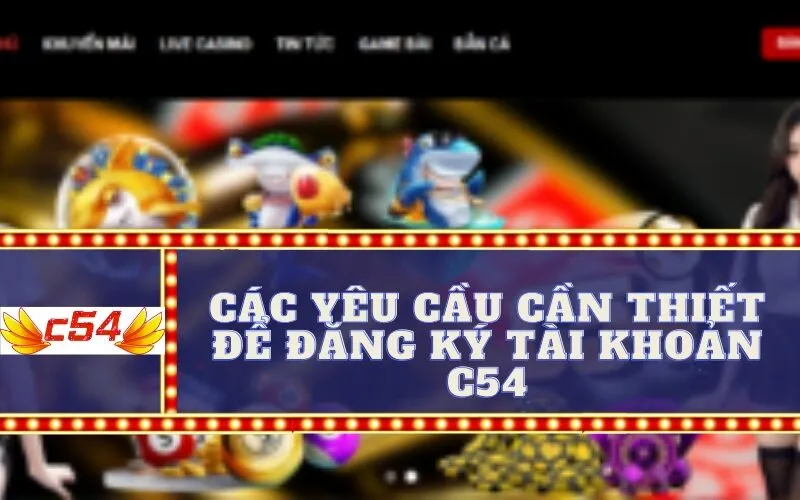 Các Yêu Cầu Cần Thiết Để Đăng Ký Tài Khoản C54