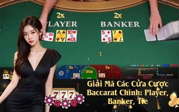 Giải Mã Các Cửa Cược Baccarat Chính: Player, Banker, Tie